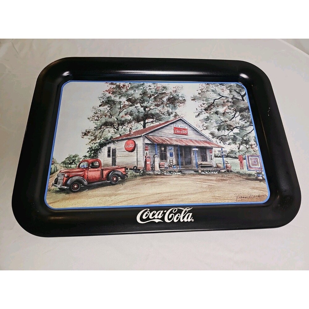 Coca-Cola Country General Store Red Truck Tin Serving Tray Vintage 1997